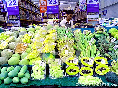 Fruits and Vegetable Sold in a Grocery