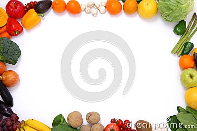 Fruits and vegetables frame