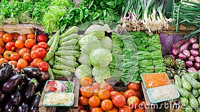 Fruits and Vegetables at Traditional Market