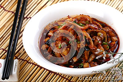 Fry asian food-towel gourd