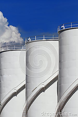 Fuel tank and blue sky