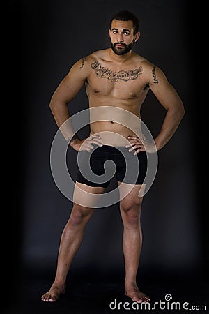 Full Body shot of Male Model in underwear