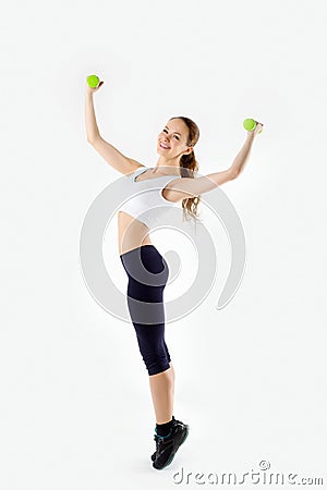 Full Body Studio Portrait Of A Fit Healthy And Active Young