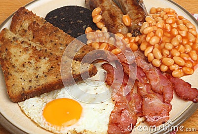 Full English Fried Cooked Breakfast