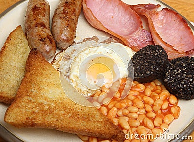 Full English Fried Cooked Breakfast