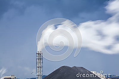 Fuming chimney of a factory