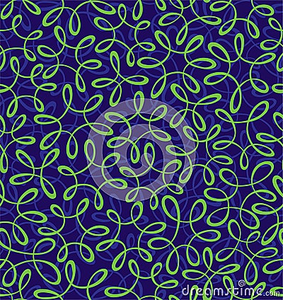 Fun Seamless Loopy Multi Pattern In Green