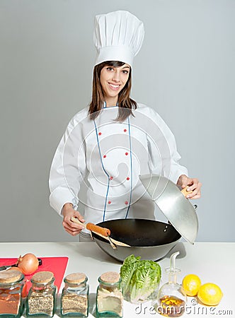 Fun wok cooking lesson