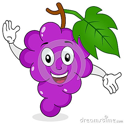 Funny Bunch Of Grapes Smiling Character Stock Vector ...
