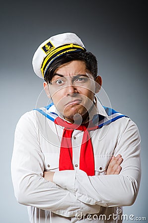 Funny captain sailor
