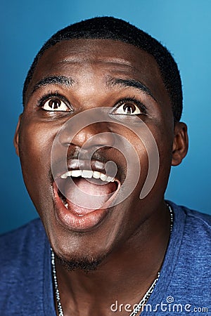 Funny face african man
