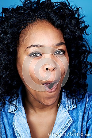 Funny face african woman