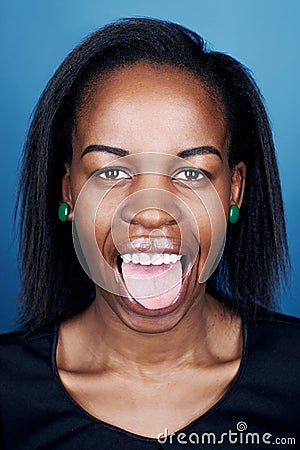 Funny face african woman