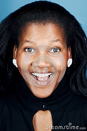 Funny face african woman