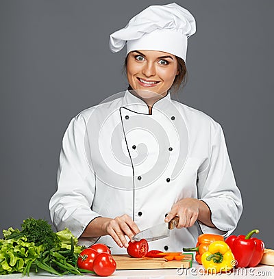 Funny mad woman cook
