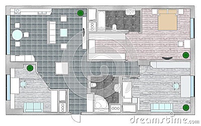 Furniture is on architect plan