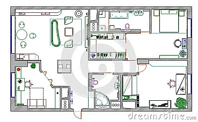 Furniture is on architect plan