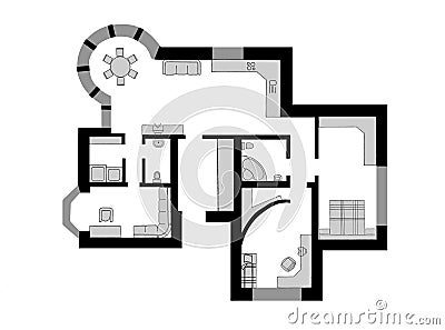 Furniture is on architect plan
