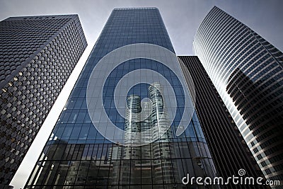 Futuristic Corporate Buildings in La Defense Paris