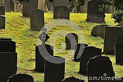 Gaelic Cross Graveyard, Stock Photo - 