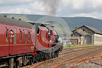 Galatea steam train with Fellsman, Kirkby Stephen