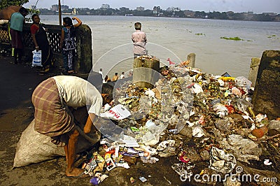 Ganga River Pollution In Kolkata.