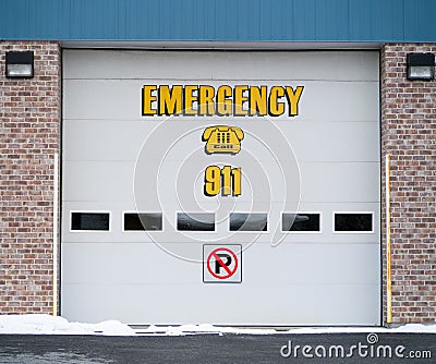 Garage Door emergency sign