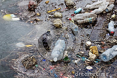 Garbage of plastic bottle