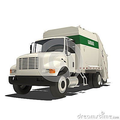 Garbage Truck Isolated