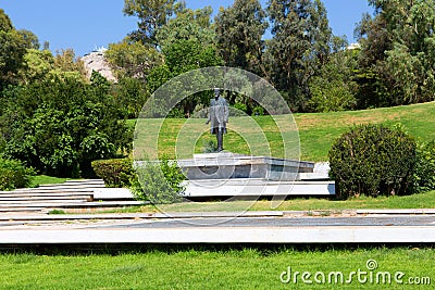 Garden with statue - Athens, Greece