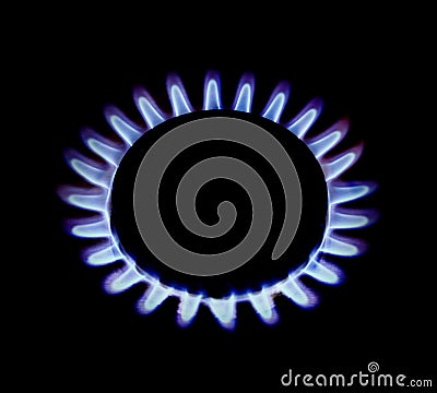 Gas ring flames