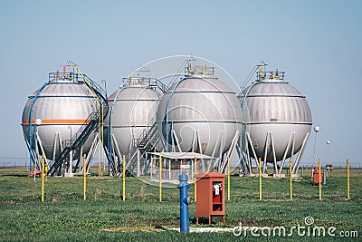 Gas tanks for petrochemical plant