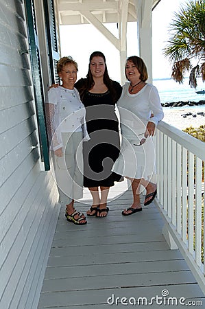 Generations of women on porch