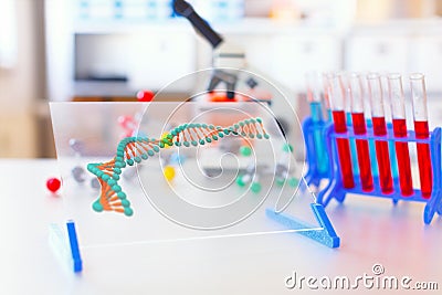 Genetic engineering laboratory concept