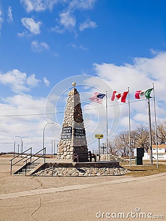 Geographical center of North America. City Rugby, ND.