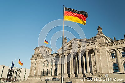 German Flag with Reichstag