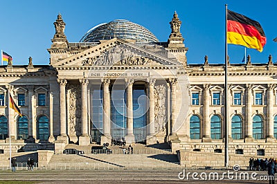 German Flag with Reichstag