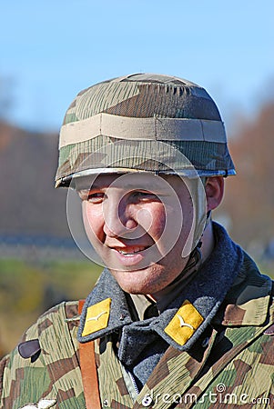 German soldier-reenactor