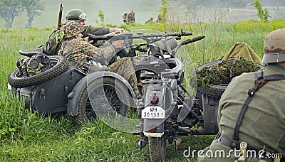 German uniform during historical reenactment