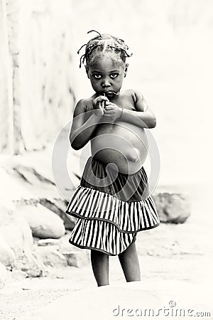 Ghanaian girl in a skirt