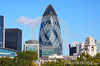 The Gherkin building in London