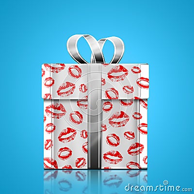 Gift and kiss