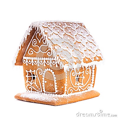 Gingerbread house isolated