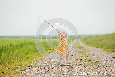 Girl with butterfly net