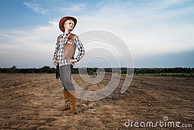 Girl with cowboy hat