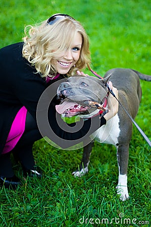 Girl with dog