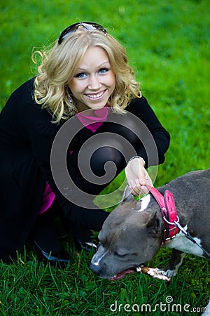 Girl with dog