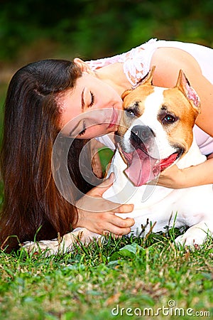 Girl with dog