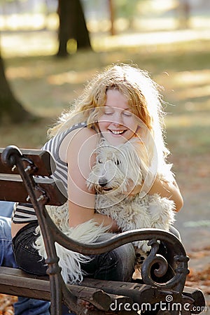 Girl with dog