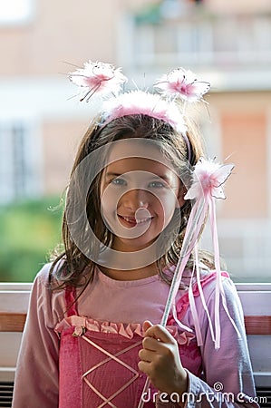 Girl dressed as a fairy